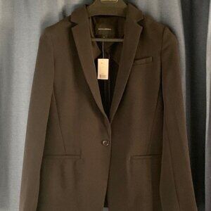 Banana Republic Padded Shoulder One-Button Blazer